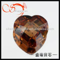 heart shape coffee waxing cz stone(CZHT0018-20mm17#)